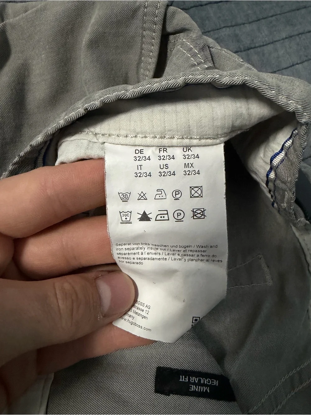 Boss Men's Straight Jeans in Light Gray